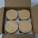 DRKIO 16 Oz Overnight Oats Containers with Bamboo Lids - 4 Pack Glass Storage Jars with Airtight Lids Wide Mouth Mason Food Jars Great for Meal Prep Salad Chia Pudding Snacks Yogurt Sugar Spice Cereal