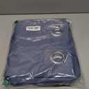 NICETOWN Kitchen Curtains 36 inch Length, Window Tiers Home Decor Grommet Solid Blackout Curtain Valances Decorative for Small Bathroom/Bedroom, 34-inch x 36-inch, Stone Blue, One Pair