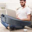 HOMBYS Extra Large Arm Rest Pillow for Adult Gaming,Lap Desk Pillow,Crochet Pillow for Lap Support,Foam Bed Rest Pillow for Reading (Dark Grey)