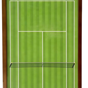 KRINGSIA Wooden Tennis Racket Display Frame with Wimbled Background