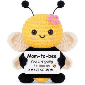 Mom to Be Gifts, Pregnancy Gifts for Expecting Mom, First Time Moms, Wife, Friend, Sister, Mommy to Be Gift, Gift for Pregnant Women, Cute Handmade Crochet Bee Support Present
