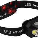 VANZACK Rechargeable Led Headlamp with Wide View & USB Fast Charging Comfortable Headband for Camping Running Fishing Hiking Outdoor Activities