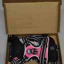 PoyPet No Pull Dog Harness, No Choke Front Lead Dog Reflective Harness, Adjustable Soft Padded Pet Vest with Easy Control Handle (Pink,S)