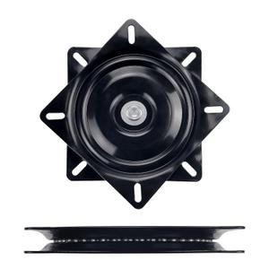 6 Inch Heavy Duty Swivel Plate, 360 Degree Rotating Turntable Base with Ball Bearings for Bar Stool, Chair, Recliner, Boat Seat (Black)