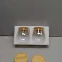 Sizikato 2pcs Borosilicate Glass Storage Jar with with Airtight Lid, 6oz Candy Jar Cereal Storage Jar