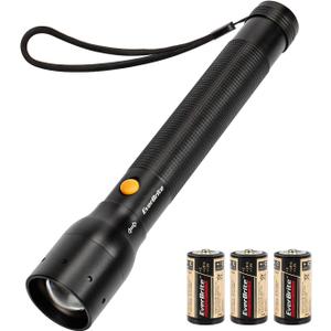 EverBrite Ultra Bright Tactical Flashlight, 900 Lumen Zoomable Adjustable Focus, 3 Light Modes, Heavy-Duty Aluminum Torch for Hurricane Supplies Camping, Includes 3C Alkaline Batteries (Black)