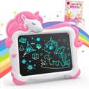 10 Inch LCD Writing Tablet for Kids, Unicorn Toys Gifts for Girls, Colorful Toddlers Drawing Board, Erasable Doodle Pad, Birthday Party for 3 4 5 6 7 8 9 Year Old Girl (Pink)