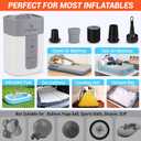 ETENWOLF Air Pump for Inflatables, 10400 mAh Portable Electric Air Pump with Camping Light, 4X Quick Inflator & Deflator, 720 L/min Pump for Pool Floats, Air Mattress, Vacuum Storage Bags