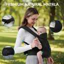 Baby Carrier Newborn to Toddler, 7-45 lbs with Natural Cotton Linen, Ergonomic Design,Versatile and Adjustable,Hands Free for Moms&Dads (Black)