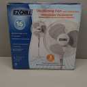 EZ-Chill 16 Oscillating Pedestal Fan, 3-speed Options, 90-Degree Oscillating Head, Adjustable Height and Tilt, Powerful Air Flow, White, MTSP15-16AZ