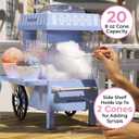 Nostalgia Snow Cone Machine – Retro Table-Top 8 Oz Snow Cone Maker Makes 20 ICY Treats– Countertop Slushie Machine Includes 2 Reusable Plastic Cups & Ice Scoop-Vintage Blue