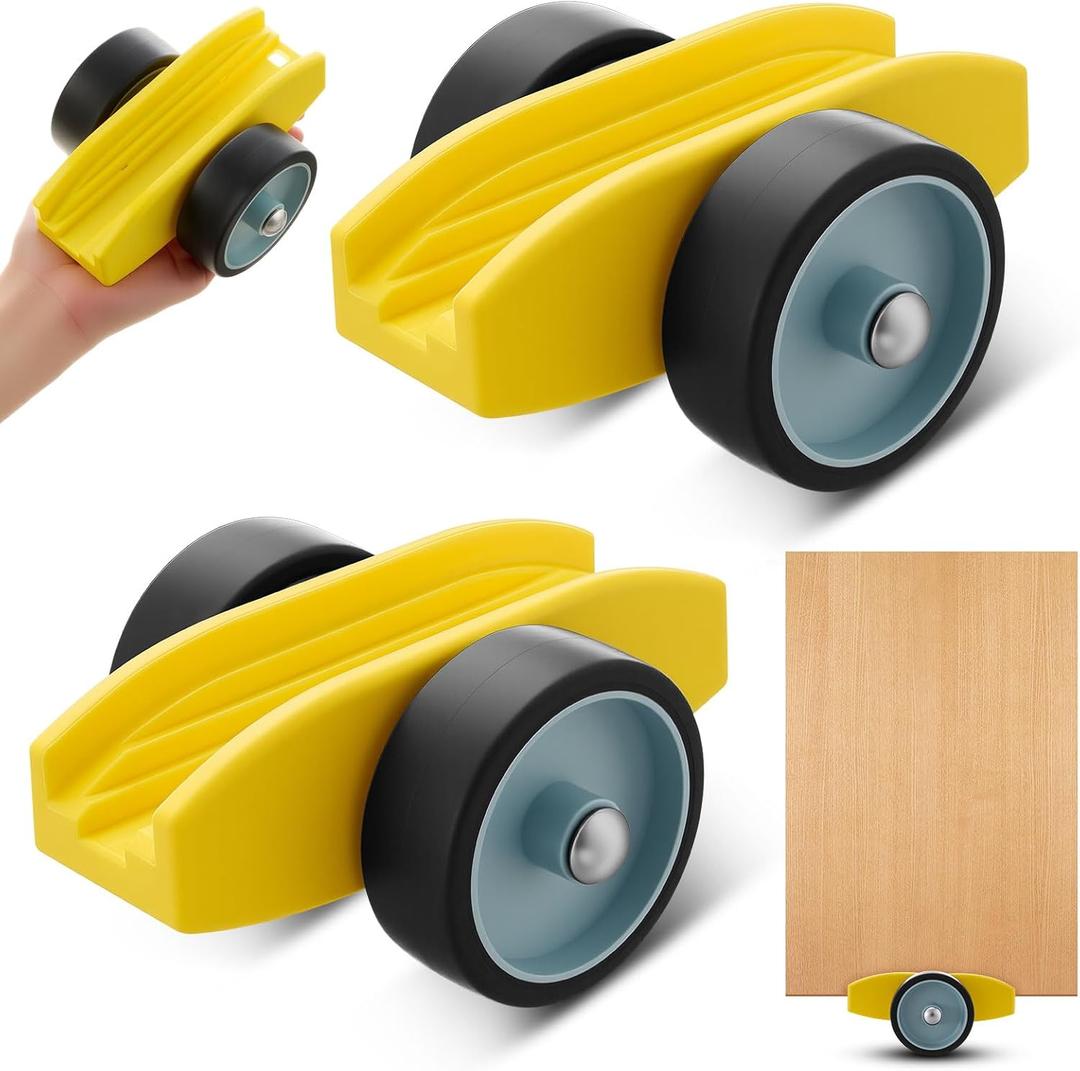 2 Pcs Plywood Dolly Drywall Dolly Cart, Small Drywall Cart with Wheel, Slot Sizes of 1/2", 3/4", 1", and 1-1/4 Inches Wood Paneling and Plywood Carrier, Holds up to 250 Lbs, 6x5x3 Inches