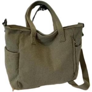 Women Messenger Bag Preppy Book Bag Nylon Shoulder Bag Commuter Handbag Women Travel Bag (green)