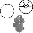 3 x 2pcs Pool Filter Spider Gasket Kit Compatible with Hayward Vari-Flo SP0714T/SPX0714CA, Include 1pcs Multiport Valve Spider Gasket and 1pcs O-Ring for Pool Filter Parts Replacement(Black)