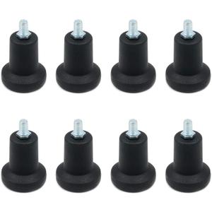 Quluxe 3 Inch Chair Legs Plastic Feet Plastic Furniture Legs with Pre-Drilled M8 Bolt for Table, Chair, Bookshelf, Cabinet (Pack of 8)