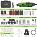 180W Rotary Tool Kit, 1.5-Amp PHALANX 6 Variable Speed with Flex Shaft, 8000-32000RPM Multi-Tool& 139pcs Accessories Kit, Power Multiuse Set Prefect for Crafting Projects and DIY Creations