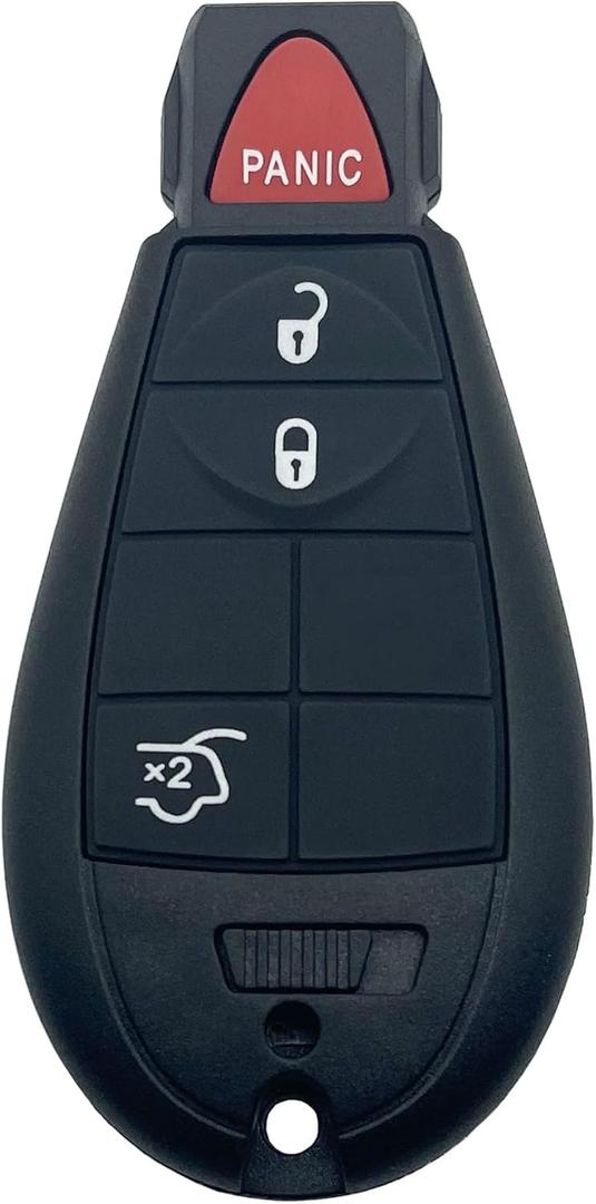 Replacement Key Fob Cover Shell Case Fits for Jeep Grand Cherokee 2008-2013 for Jeep Commander 2008 2009 2010 (4 Buttons)