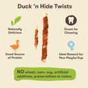 Pet 'n Shape Duck 'n Hide Twist - Duck Wrapped Rawhide Natural Dog Treats, Large, 6 Count (EXP 01/28/28)