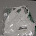 ABOCIW Womens Deep V Neck Sports Bra Padded Low Impact Fitness Yoga Bra U Back Wireless Gym Workout Bra Crop Top (Small, White)