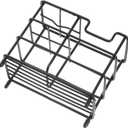 Toothpaste and Toothbrush Holder Rack Stainless Steel Storage Stand Drainage Design for Bathroom Organization Toothpaste Shelf for Washbasin Essentials (Black)