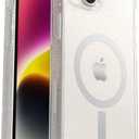 OtterBox iPhone 14 Plus Symmetry Series+ Case - STARDUST (Clear/Glitter), ultra-sleek, snaps to MagSafe, raised edges protect camera & screen