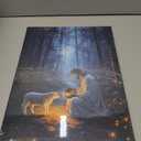 2 x OTOSTAR Jesus and Lamb Canvas Wall Art Jesus Running After Lost Lamb Wall Art Canvas Prints for Prayer Room Baptism Serenity Prayer Church Decor - 12 x 16 Inch