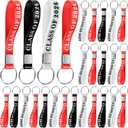 Ecation 50 Pcs Class of 2026 Graduation Keychains, White, Black, Red