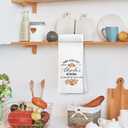 2 x Voatok Abuela Floral Kitchen Towels, Abuela Gifts for Christmas Birthday from Grandkids Hand Towels, Best Grandma Gifts from Granddaughters Grandsons Dish Tea Towels for Kitchen, 16x24 Inches