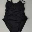 Womens One Piece Swimsuit Tummy Control - Slimming Bathing Suit V Wired Full Coverage 2025 Swimwear (X-Small, Black)