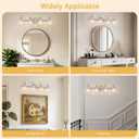 4-Light Vintage Brushed Nickel Bathroom Vanity Light Fixtures Over Mirror