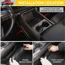 2PCS Center Console Shifter Organizer for 2022-2025 Chevy Chevrolet Silverado/GMC Sierra Gear Side Storage Box Tray Accessories