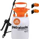 Petratools 1 Gallon Pump Sprayer HD101 Garden Sprayer for Weeds, Lawn Care & Pesticides 52 Long Hose, 2 Nozzles & Easy Carry Handle Durable & Lightweight