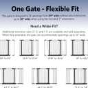 MidWest Homes for Pets 39-Inch High Walk-Thru Pressure Mounted Steel Dog Gate, Expands to 38 Inches Wide, Includes 3-inch Extensions, Textured Graphite