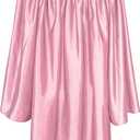 MyGradDay Shiny Kindergarten & Preschool Graduation Gown Cap Tassel 2026 Charm (Pink) 27" 3'6"-3'8"