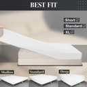 Soft Stretch King Size Fitted Sheet Only - Jersey Knit, 4-Way Stretchy Snug Fit, Wrinkle Free & Stay in Place, No More Slipping Off for Mattress, Soft & Comfortable - White, King