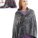 Cordless Outdoor Throw Blanket,Portable Cordless Heated Blanket Battery Operated,Rechargeable Heated Blanket with 3 Heating Levels, for Office,Camping,Indoor & Outdoor Activities (1pcs, Gray)