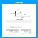 Laudert Drywall LED Channel, Trim Edge Tile LED Aluminium Channel with Milky Diffuser, Trimless Recessed Plaster in Channel Profile for LED Strip Light (6 * 3.3ft (1m))