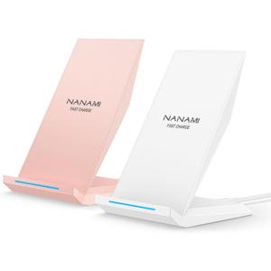 NANAMI Wireless Charger 2 Pack - Fast Wireless Charging Stand for iPhone 17/17 Air/16/16 Plus/16 Pro Max/16 Pro/15/14/13/12, Phone Charger Compatible Samsung Galaxy S26/S25/S24/S23/S22/S21,Pixel 6/5