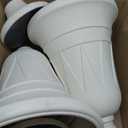 24" Tall Urn Planters for Outdoor Plants, Urns and Pedestal, Beige, 23.62"H x 15.75"W x 19.69"D