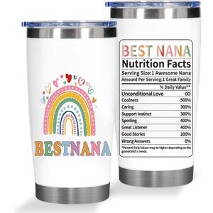 Grandma Christmas Gifts, Best Grandma Gifts for Women, Thank You Retirement Gifts Ideas for Great Grandmother, 20 Oz Insulated Tumbler Nana Mimi Gifts
