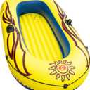 Solstice by Swimline SunSkiff 2-Person Boat, Yellow, Blue, Black, One Size (29250)