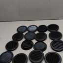 3" Round Plastic Louver Soffit Air Vent Reptile Screen Grille Cover (16, Black)