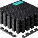 Yes4All 12, 16, 36 SQ. FT Puzzle/Interlocking Exercise Mat Tiles for Home Gym, Exercise EVA Foam Floor Padding with Border for Workout Equipment 22PCS