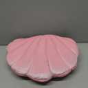 Seashell Decorative Pillow Shell Shaped Throw Pillow 3D Insert Beach Pillow Soft Velvet Pillow Sea Ocean Decoration Couch Bed Pillow Cushions(Pink,14 X 11 inch)