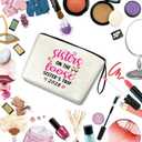 2 x Sister Trip 2026 Sister On The Loose Sisters Trip 2026 Weekend Sister Vacation Makeup Bag Girl Trip Travel Cosmetic Case Zipper Pouch Sisters Vacay Gift Road Trip