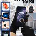 AURUZA Cycling Gloves for Men Winter Cold Weather, Five Fingers Touch Screen Winter Gloves for Men, Waterproof Anti-Slip Warm Gloves Liners for Cycling Biking Walking Sporting Driving (Small, Black)