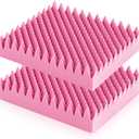 Geiserailie 2 Pcs Egg Foam Pad Eggs Chair Cushion to Relieve Back Foam Christmas Seat Cushion Chair Accessories Pad for Office Recliner Wheelchair Home Car (Egg,Pink) (18 x 16 x 4 inches Egg-shaped)