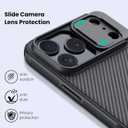 Nillkin for iPhone 17 Pro Max Case with Slide Camera Cover, Thin Slim Fit, Shockproof Protective, Protector Privacy, Phone Case iPhone 17 Pro Max Camera Lens Protector 6.9 inch, Black
