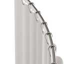 Zenna Home Curved Shower Curtain Rod, Choice of No Drilling Tension Mount or Permanent Wall Mount Installation, Rustproof Shower Rod Adjusts 50" to 72", Brushed Nickel