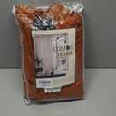 Terracotta Burnt Orange Thick Linen Curtains Pinch Pleated 84 Inch Length 2 Panels for Living Room Bedroom Semi Sheer Light Filtering Heavy Linen Drapes (40"W x 84"L (Pack of 2))